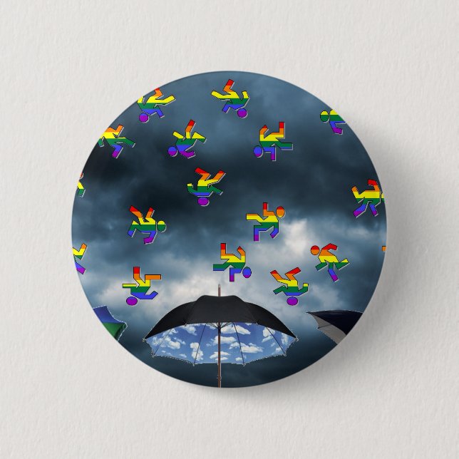 It's Raining Men! 6 Cm Round Badge (Front)
