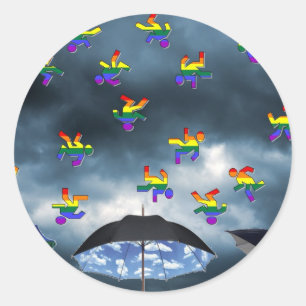 It's Raining Men! Classic Round Sticker