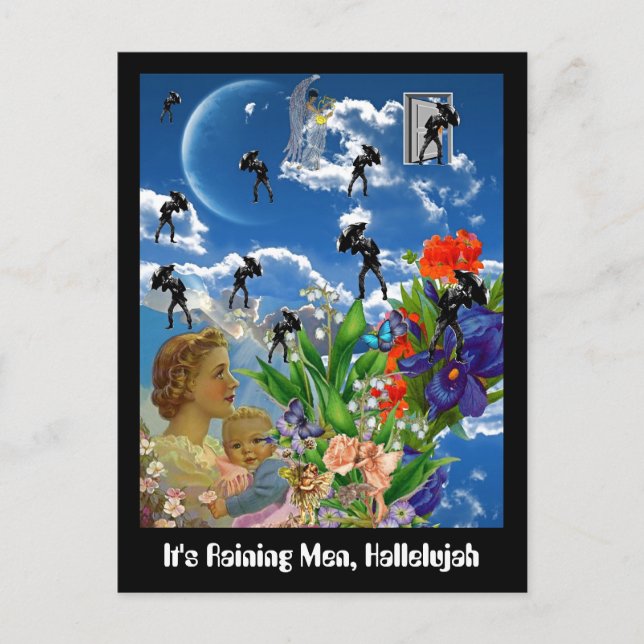 It's Raining Men, Hallelujah Postcard (Front)