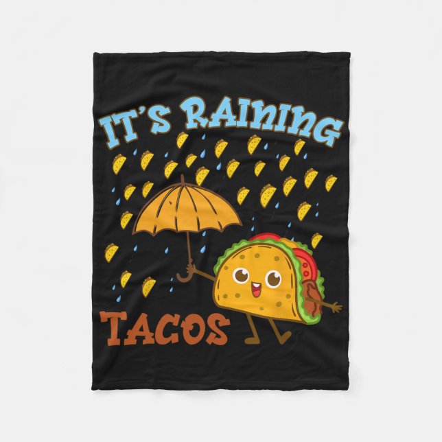 Its Raining Tacos Cinco De Mayo Funny Mexican Boy  Fleece Blanket (Front)
