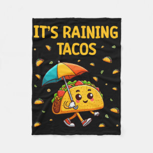 It's Raining Tacos Funny Taco Lovers Kids Girls Bo Fleece Blanket