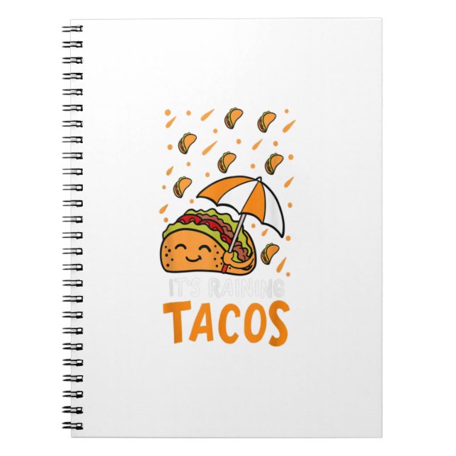 It's Raining Tacos Mexican Taco Tuesday Forecast P Notebook (Front)