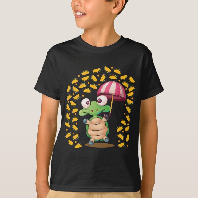 It's Raining Tacos Turtle Mexican Food Lover T-Shirt (Front)