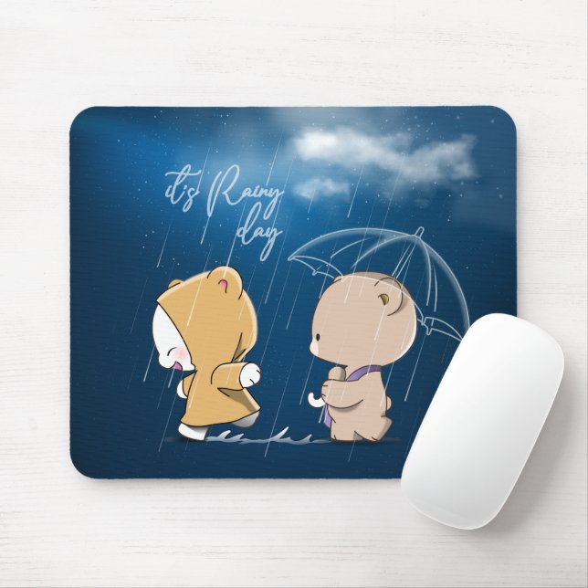 It's rainy day |  mouse mat (With Mouse)