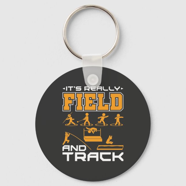 It's Really Field and Track Thrower Jumper  T-Shir Key Ring (Front)