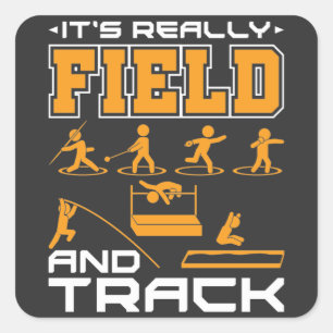 It's Really Field and Track Thrower Jumper  T-Shir Square Sticker
