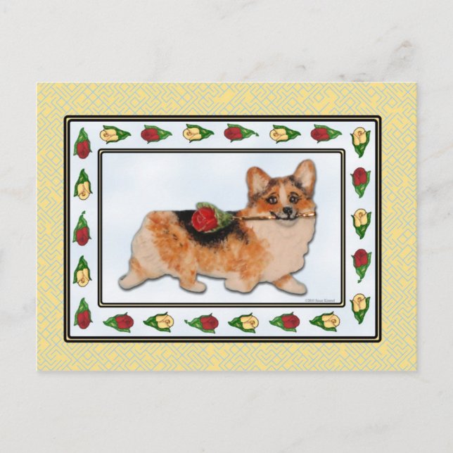 It's Rosie - Tri-colour Corgi Postcard (Front)