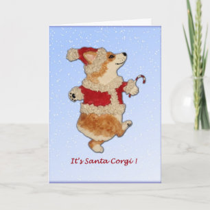 "It's Santa Corgi!" Corgi Christmas Card