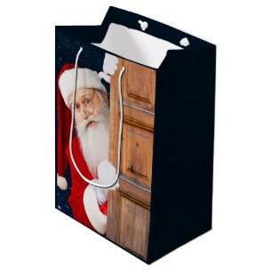 Its Santa Merry Christmas Name Medium Gift Bag