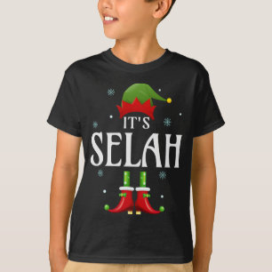 It's Selah Elf Funny Personalised Name Christmas S T-Shirt