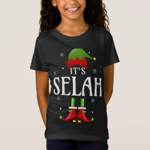 It's Selah Elf Funny Personalised Name Christmas S T-Shirt
