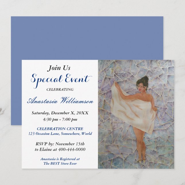 ITS SHOWER TIME PARTY EVENT INVITE (Front/Back)