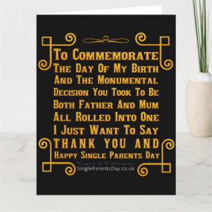 It's Single Parents Day Card
