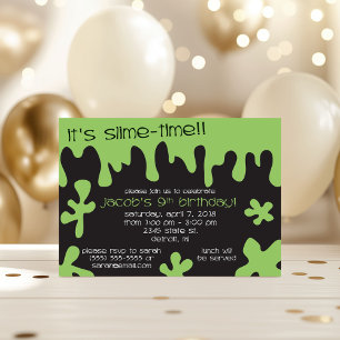 It's Slime Time!  Birthday invitation