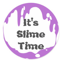 It's Slime Time Birthday Party Favour Sticker