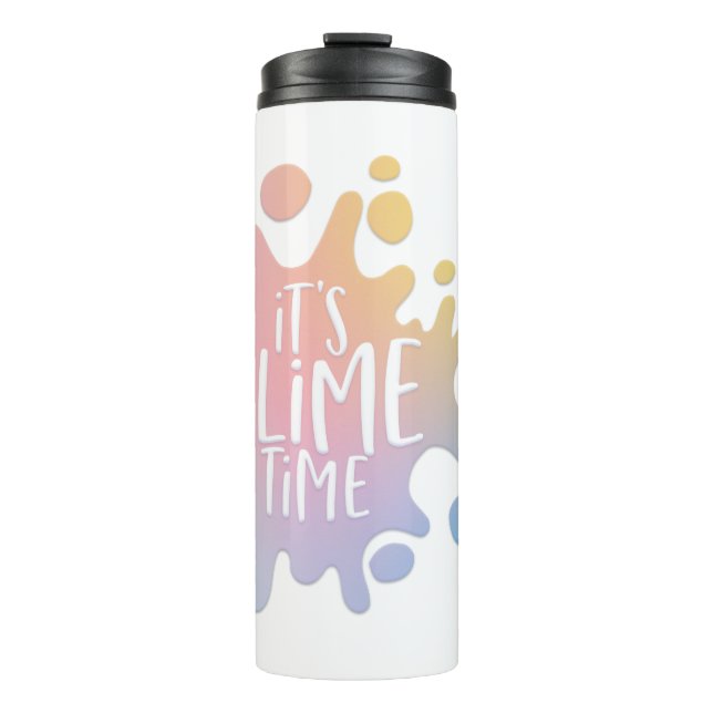 It's slime time, slime lovers rainbow thermal tumbler (Front)
