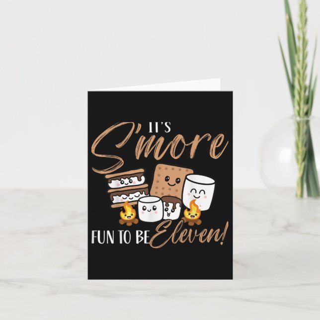 Its Smore Fun To Be Two 11 Birthday Campfire Marsh Card (Front)