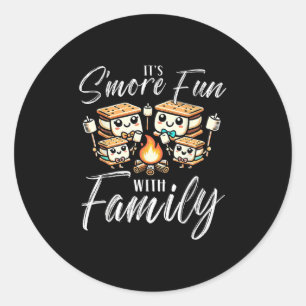 Its Smore Fun With Family Smore Happy Camper Campi Classic Round Sticker