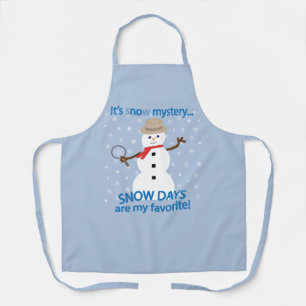 It's sNOw Mystery Detective Snowman Apron