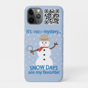 It's sNOw Mystery Detective Snowman Pink QR iPhone 11 Pro Case