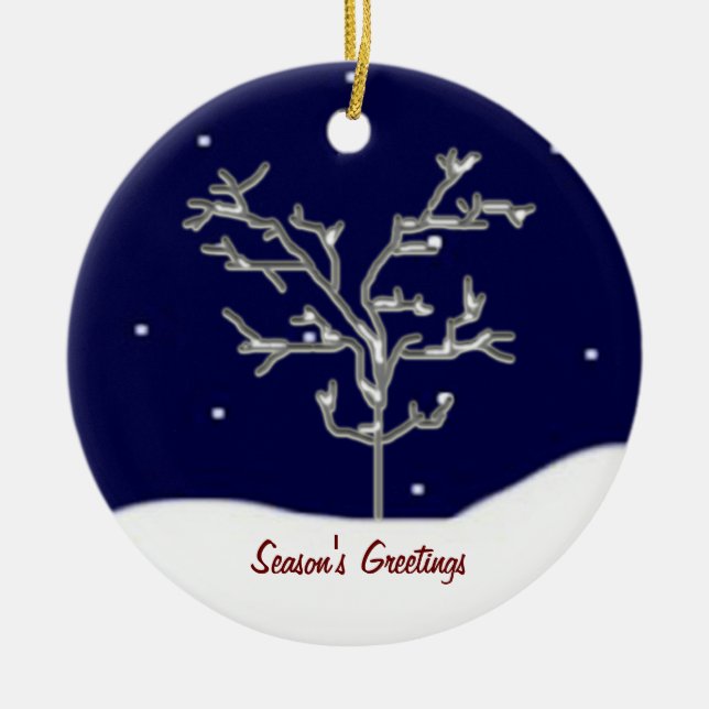 It's Snowing... Ceramic Tree Decoration (Front)