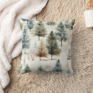 It's snowing on fir trees - cushion