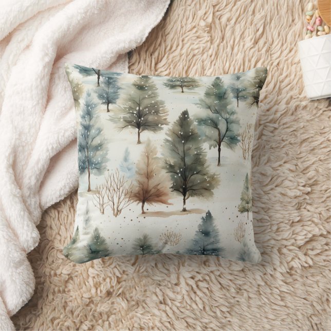 It's snowing on fir trees - cushion (Blanket)