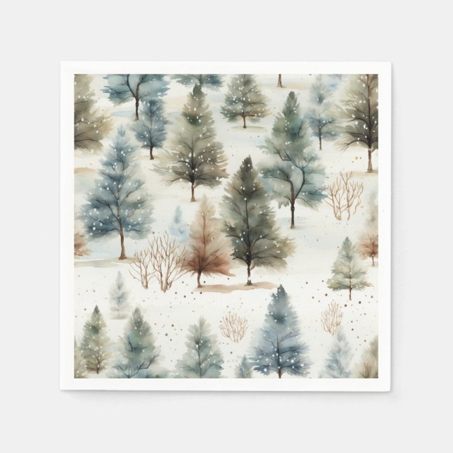 It's snowing on fir trees - napkin (Front)