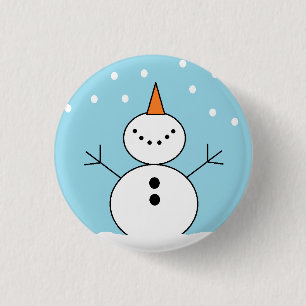 "It's Snowing" Snowman Button