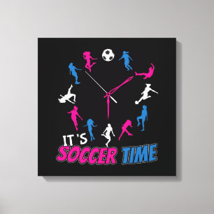 It's Soccer Time Girls Soccer Quote Canvas Print
