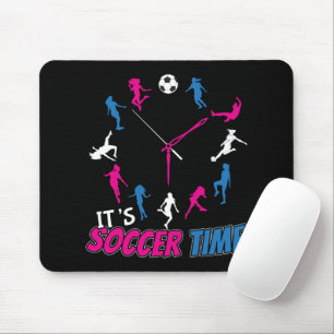 It's Soccer Time Girls Soccer Quote Mouse Mat