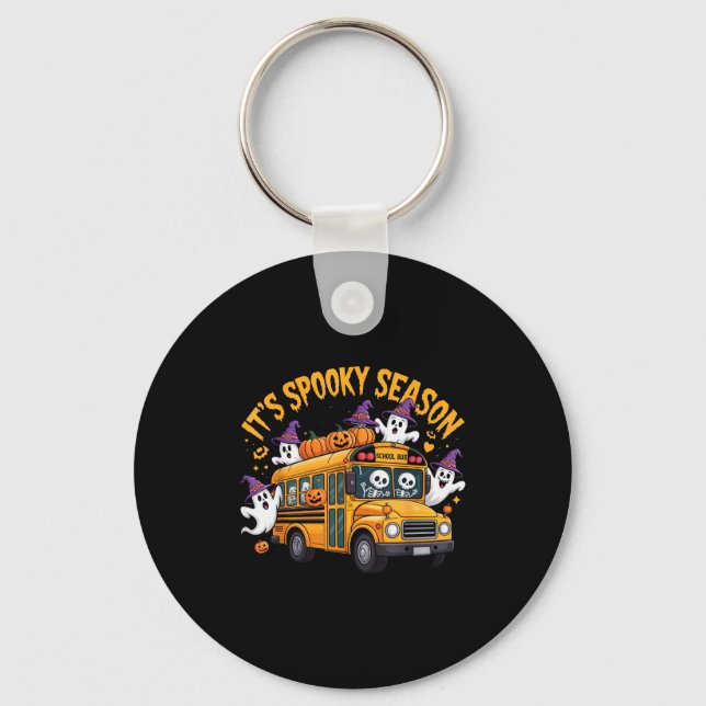 It's Soky Season Funny Teacher Halloween School Bu Key Ring (Front)