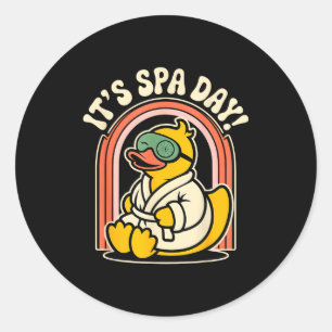 Its Spa Day Wellness Retreat Relax Beauty Home Spa Classic Round Sticker