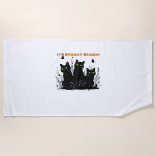 It's spooky season black cats Classic T-Shirt Beach Towel