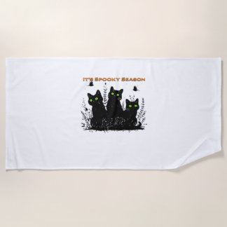 It's spooky season black cats Classic T-Shirt Beach Towel