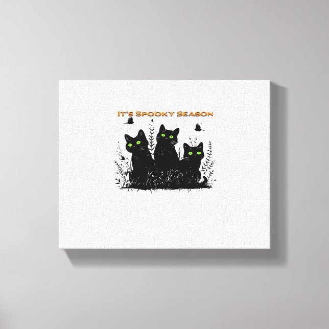It's spooky season black cats Classic T-Shirt Canvas Print (Front)