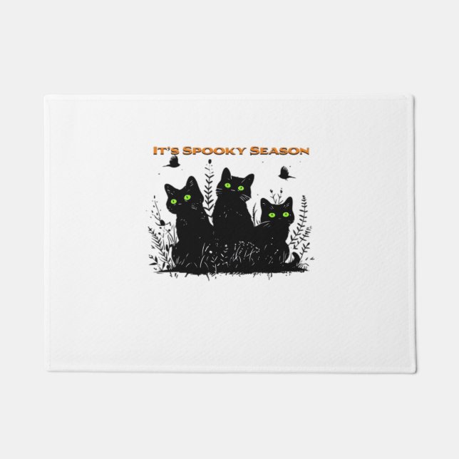 It's spooky season black cats Classic T-Shirt Doormat (Front)