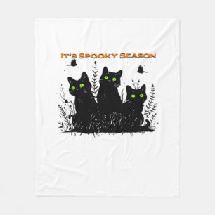 It's spooky season black cats Classic T-Shirt Fleece Blanket