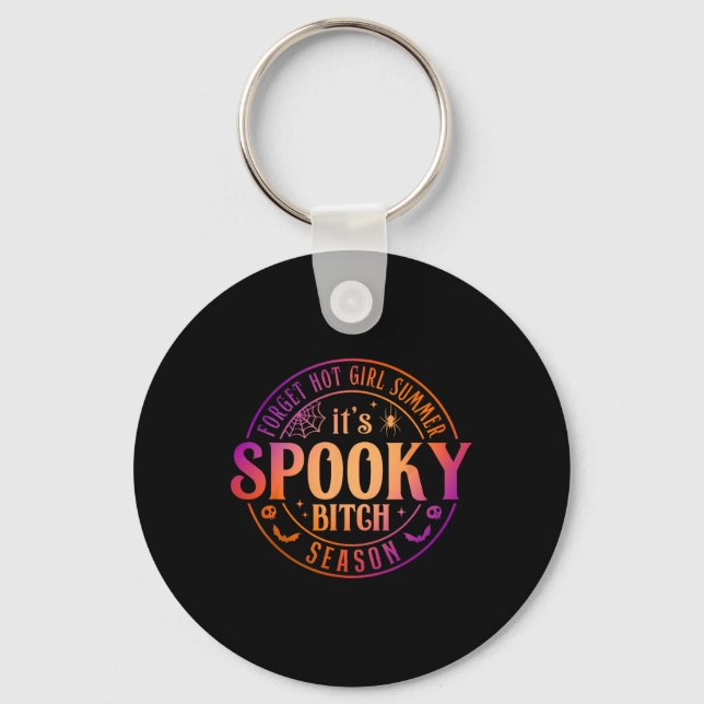 It's Spooky Season Fun Witch Halloween Tee  Key Ring (Front)