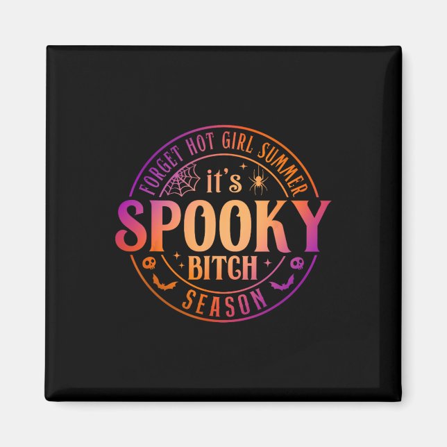 It's Spooky Season Fun Witch Halloween Tee  Magnet (Front)