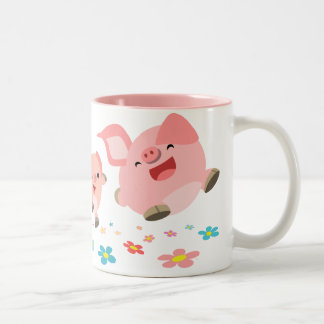 It's Spring!!-Two Cute Cartoon Pigs mug