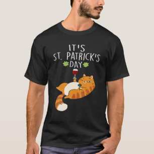 It's St Patrick's Day Funny Cat Face Saint Patrick T-Shirt