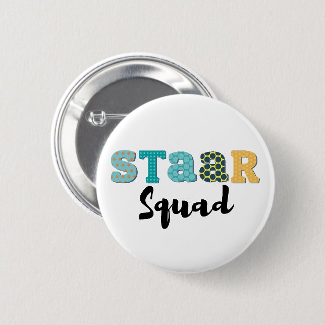 It's Staar Day, Staar Squad 6 Cm Round Badge (Front & Back)