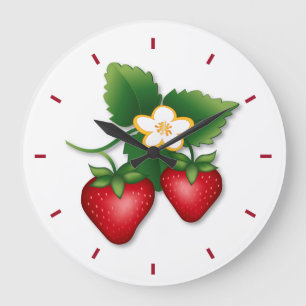 It's Strawberry Shortcake Time Large Clock