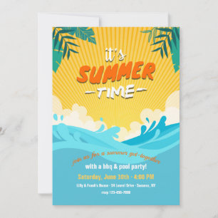 It's Summer Time Invitation