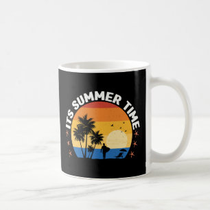 It's Summer Time Tropical Sunset Design Coffee Mug