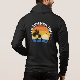 It's Summer Time Tropical Sunset Design Hoodie