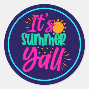 It's Summer Y'all-54808 Classic Round Sticker