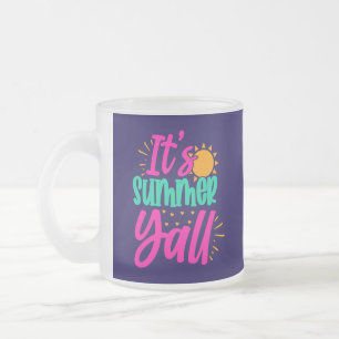It's Summer Y'all-54808 Frosted Glass Coffee Mug