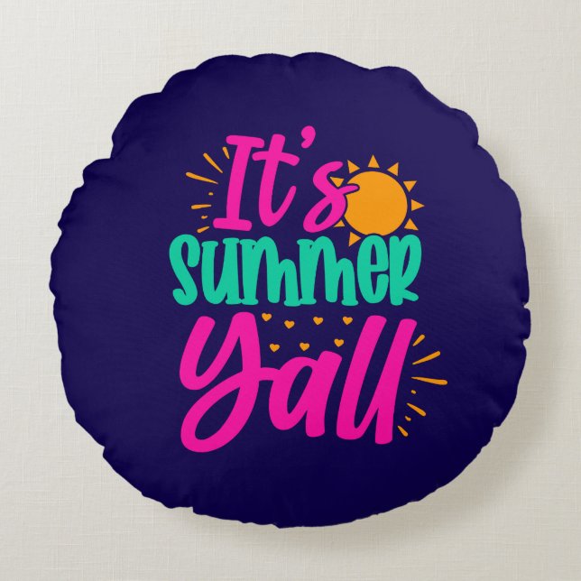 It's Summer Y'all-54808 Round Cushion (Front)